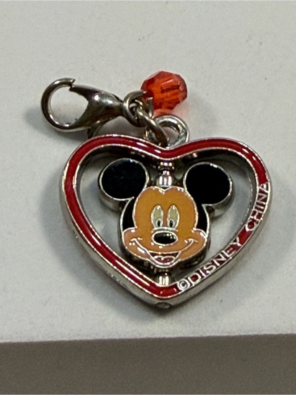 💙3/$20💙 Disney Red and Black Mickey Mouse Heart Bracelet Charm